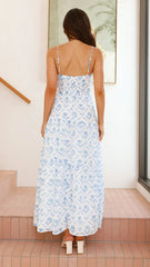Cove Maxi Dress - Blue Floral